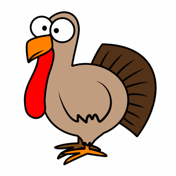 Drawing a cartoon turkey