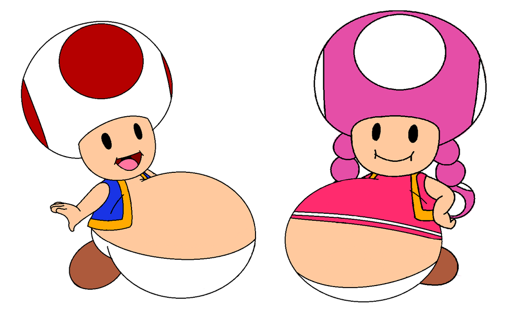 Clipart library: More Like Toad and Toadette get fat by FootballLover