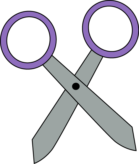 Purple Scissors Clip Art - Purple Scissors Vector Image