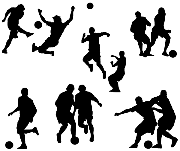 Free Football Player Silhouettes Vector Images | Download Free 