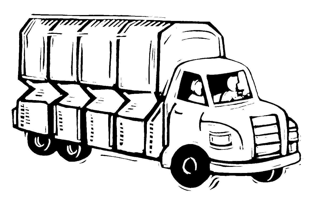 Delivery Truck Clipart Black And White | Clipart library - Free 