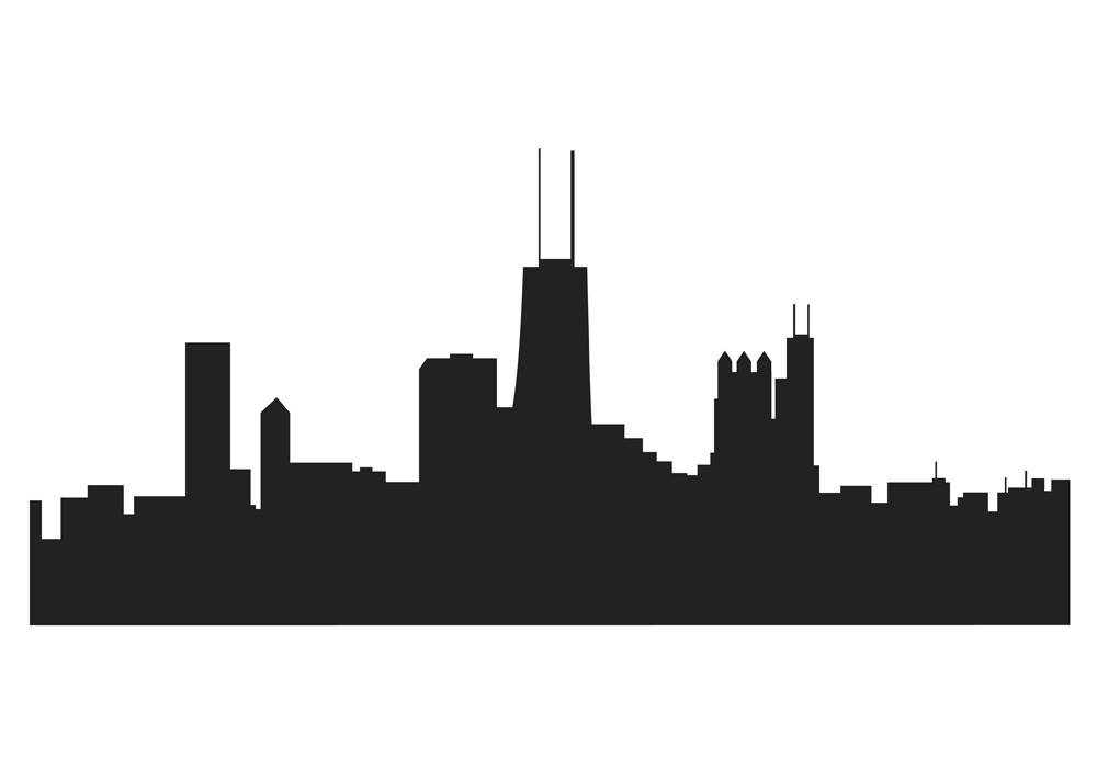 Chicago Skyline Silhouette Free - Clipart library