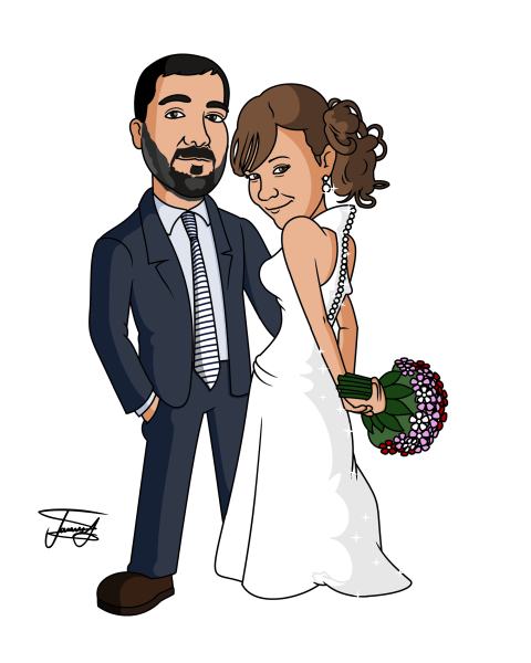 groom and bride cartoon - Clip Art Library
