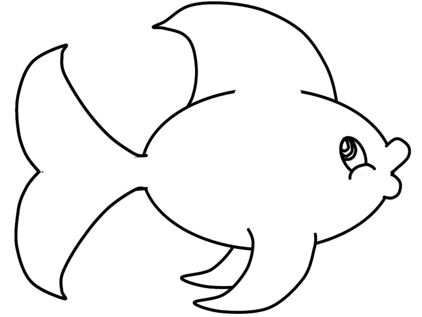 cute fish clipart black and white - photo #17