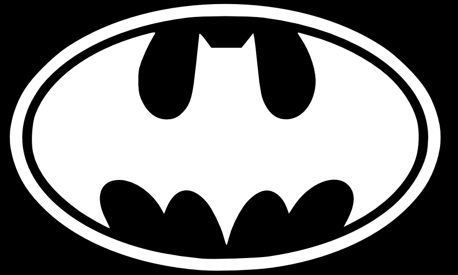 Batman Symbol Black And White Clipart - Free Clip Art Images