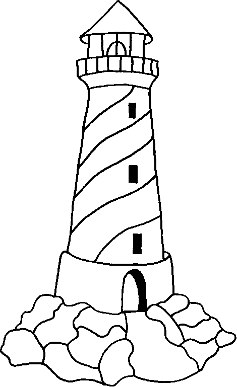 Lighthouse Colouring Sheets Cake Ideas and Designs