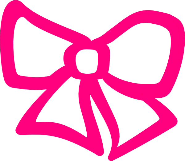 Pink Hair Bow clip art - vector clip art online, royalty free 