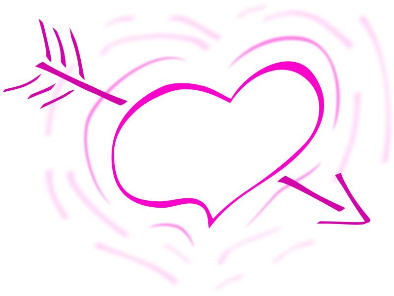 Free Stock Photos | Illustration of a pink heart with an arrow 