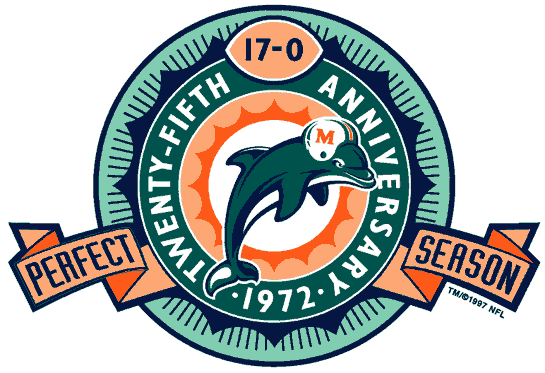 Miami Dolphins Anniversary Logo - National Football League (NFL 