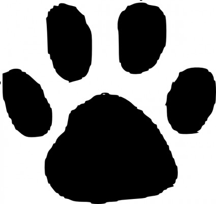 Animal Footprint clip art - Vector free download
