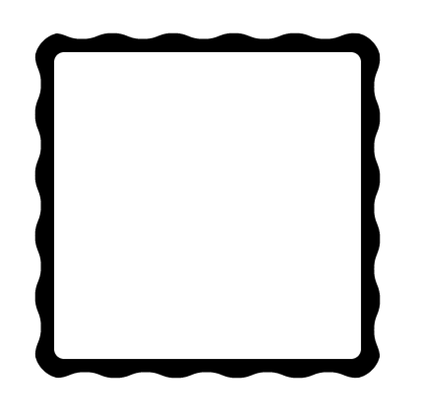 adobe illustrator - Rounded rectangle with zigzag border - Graphic 