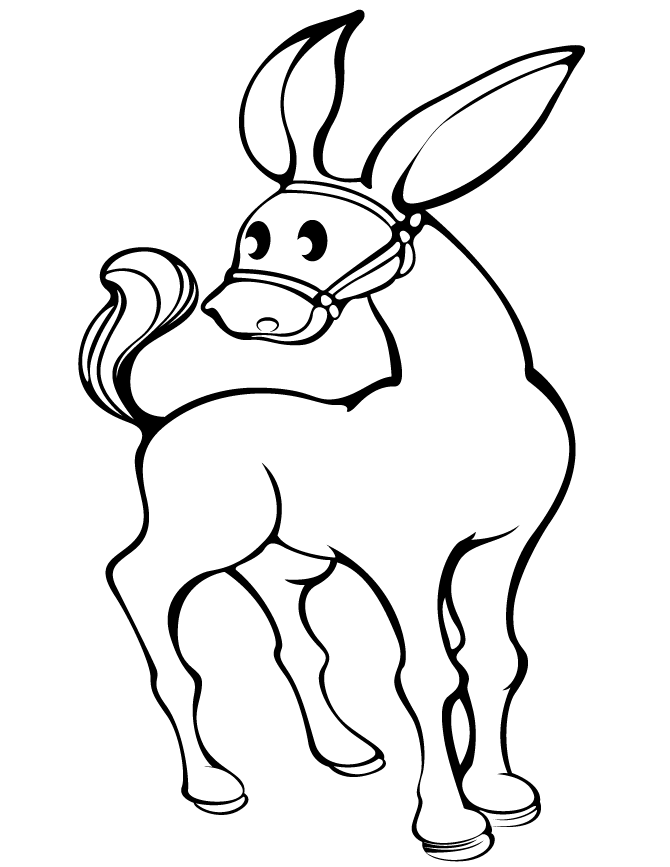 Cute Cartoon Horse Coloring Page | HM Coloring Pages