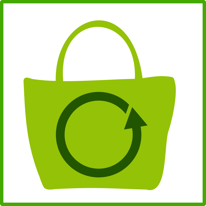 Clipart - eco green shopping icon