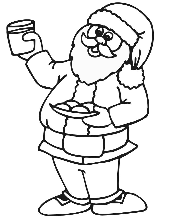 Free Father Christmas Pictures To Colour, Download Free Father