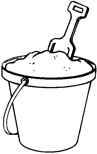 Beach Pail and Shovel Coloring Book Page - Clipart library - Clipart library