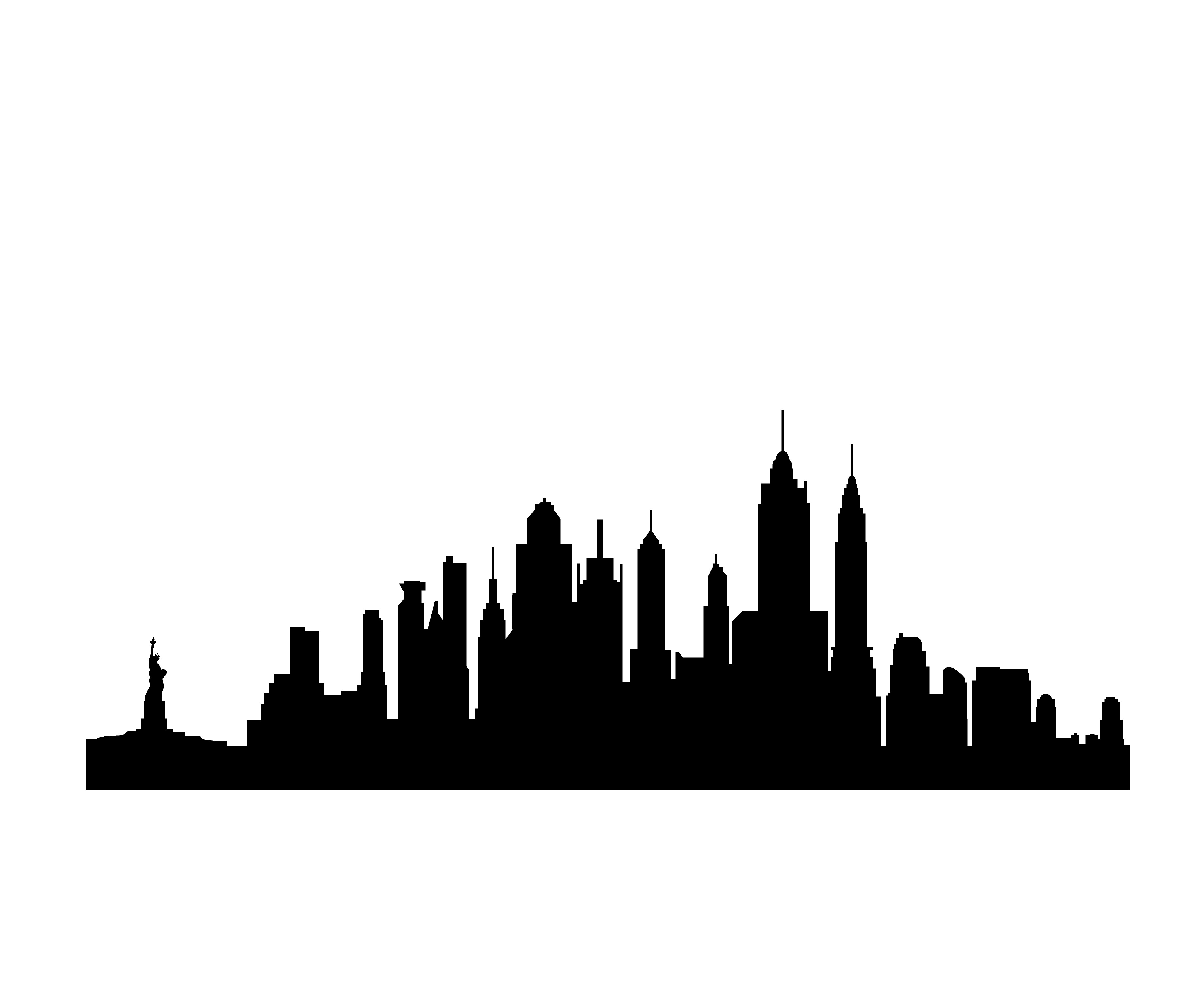 New York City Skyline silhouette unmounted rubber stamp #15 