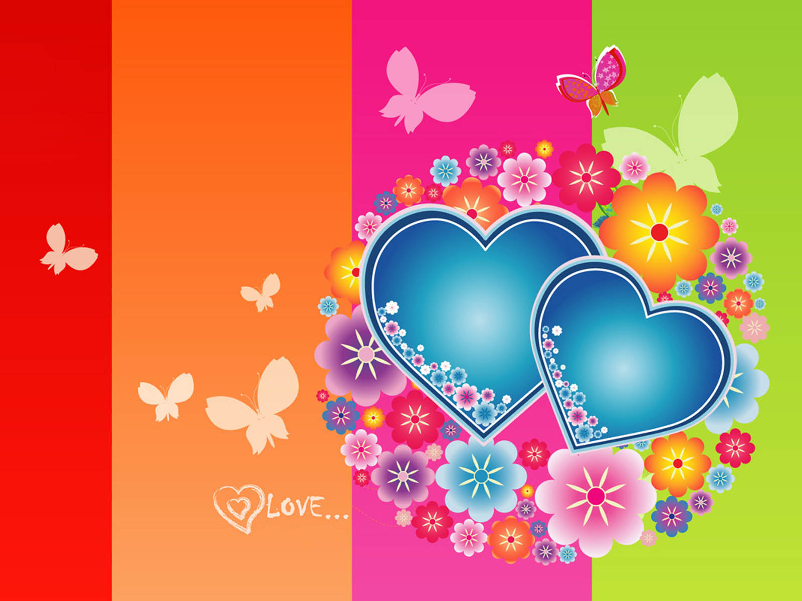 Love Hearts Backgrounds Wallpaper Download 1600x1200PX Love