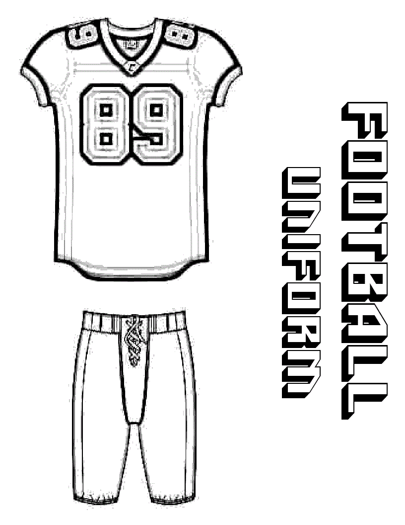 Printable American Football Jersey Pattern