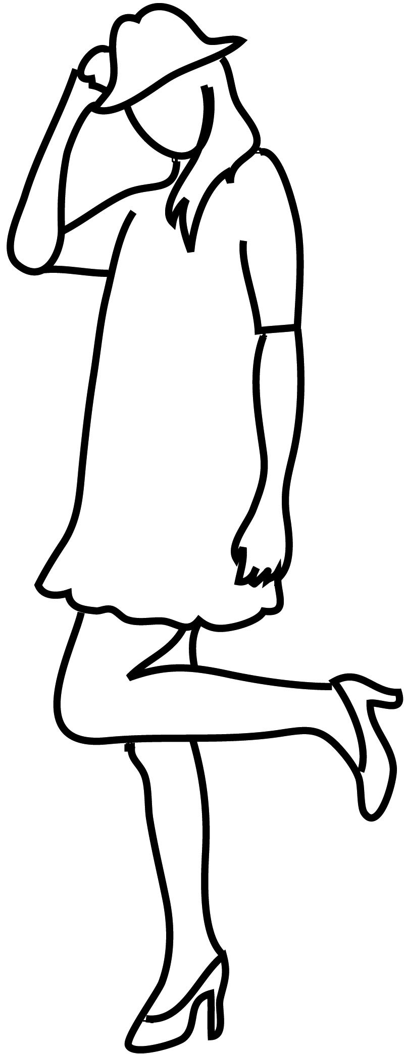 Free Female Silhouette Outline, Download Free Female Silhouette Outline