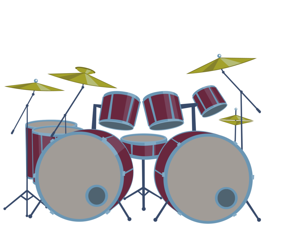 Cartoon Drum Kit Drawing ~ cycling