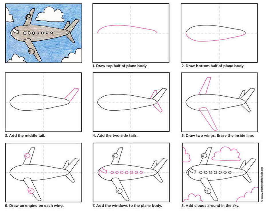 Free Aeroplane Drawing For Kids, Download Free Aeroplane Drawing For