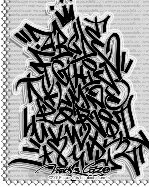 Graffiti Alphabet Letter A Z Tag Graffiti Throw Up Hip Hop