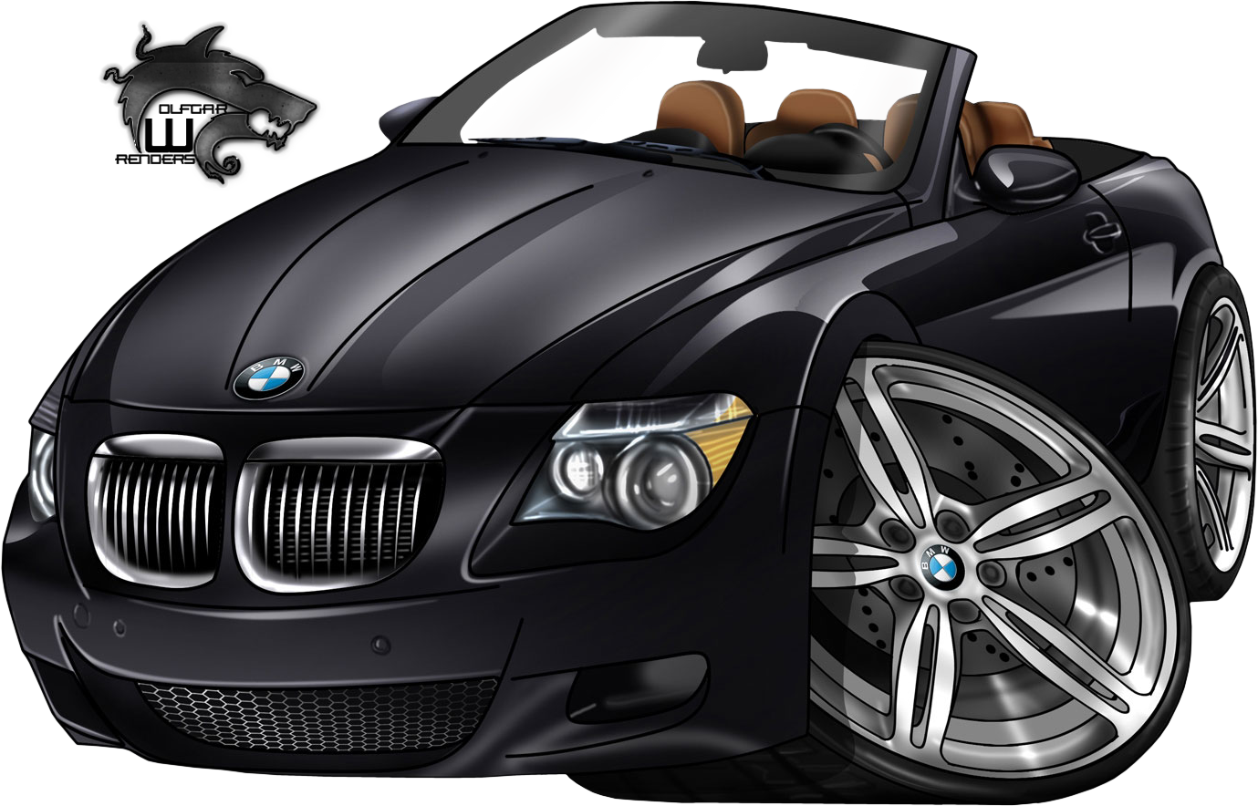 Vehicle Renders - BMW-Cartoon-Car - Signature Labs Render Gallery