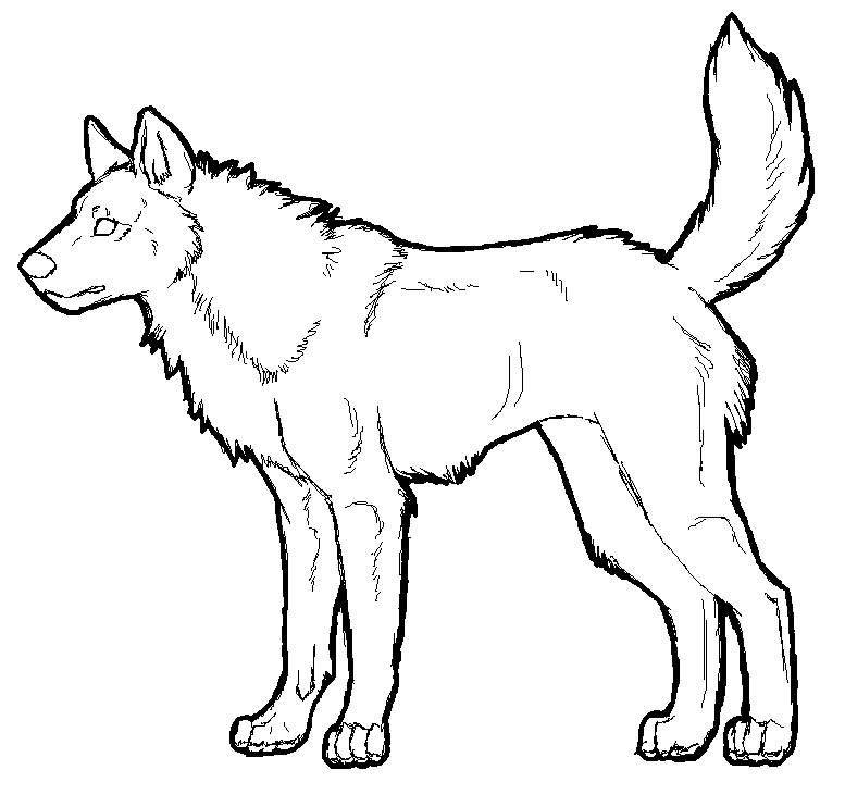 Clipart library: More Like Entire wolf pack lineart by Slaywolf