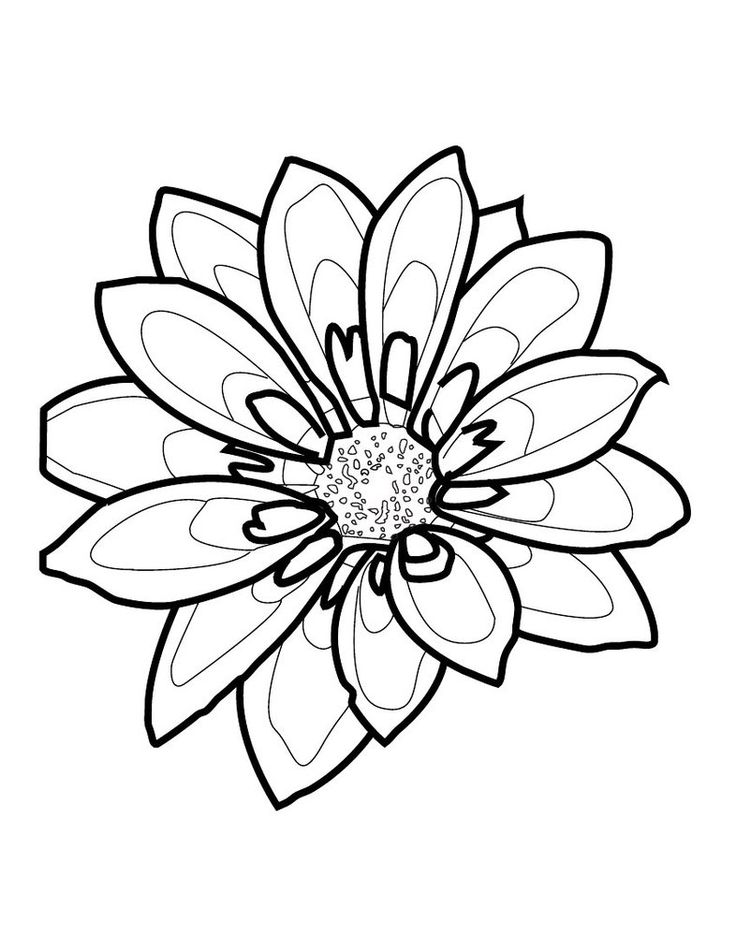 Flower outline by ~Rieaki on deviantART | outlines | Clipart library