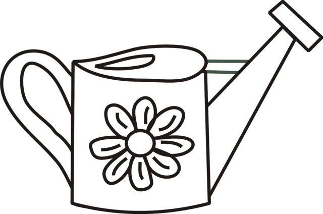 Watering Can Coloring Pages For Kids - Clipart library