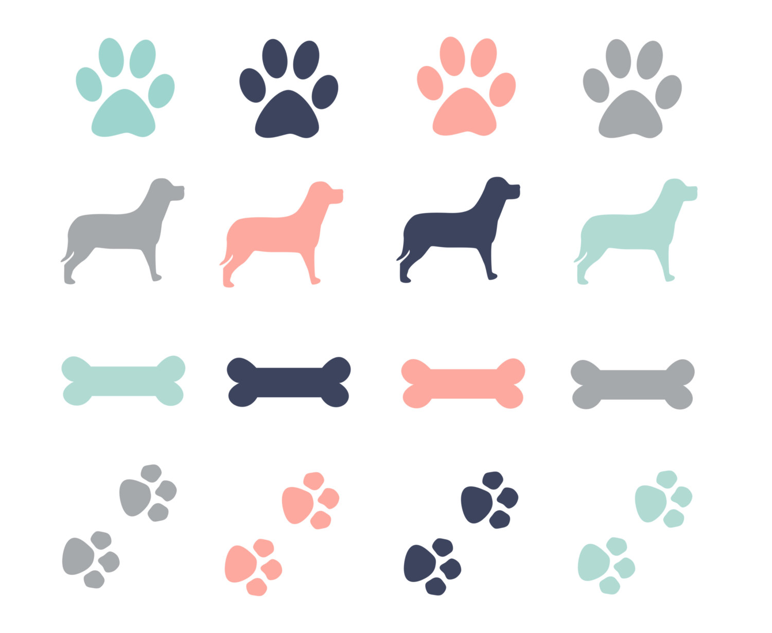 Popular items for clipart dogs 
