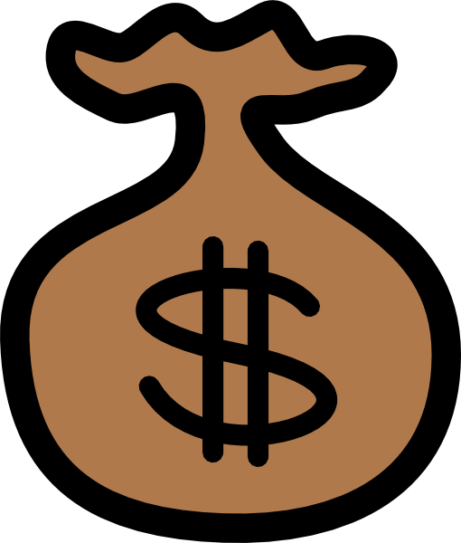 Money Bag Icon clip art - vector clip art online, royalty free 