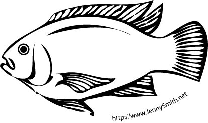 bible characters clipart black and white fish