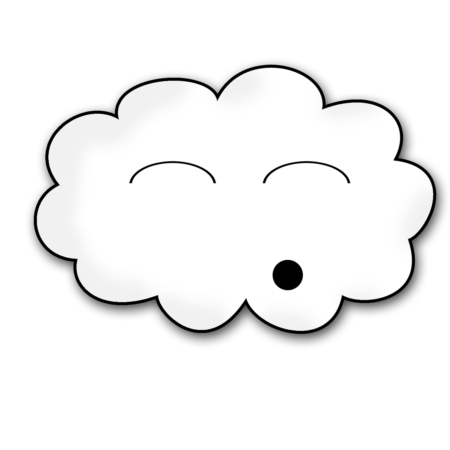 Cloud 3 image - vector clip art online, royalty free  public domain