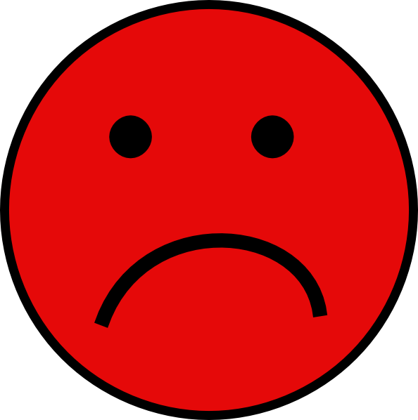 Red Sad Face clip art - vector clip art online, royalty free 