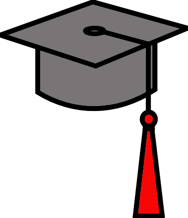 free graduation cap and gown clipart