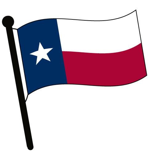 Texas Waving Flag Clip Art