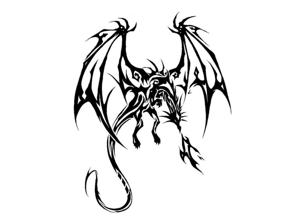 tattoo ideas tribal dragon simple - Clip Art Library