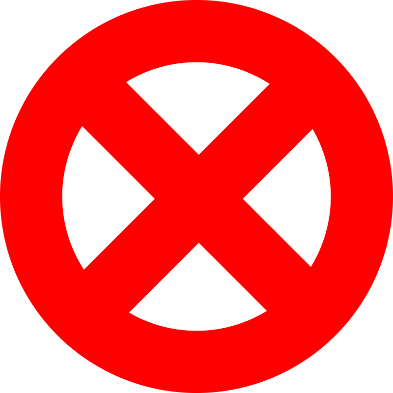 Clipart - Prohibited Sign - Forbidden Sign - Abort