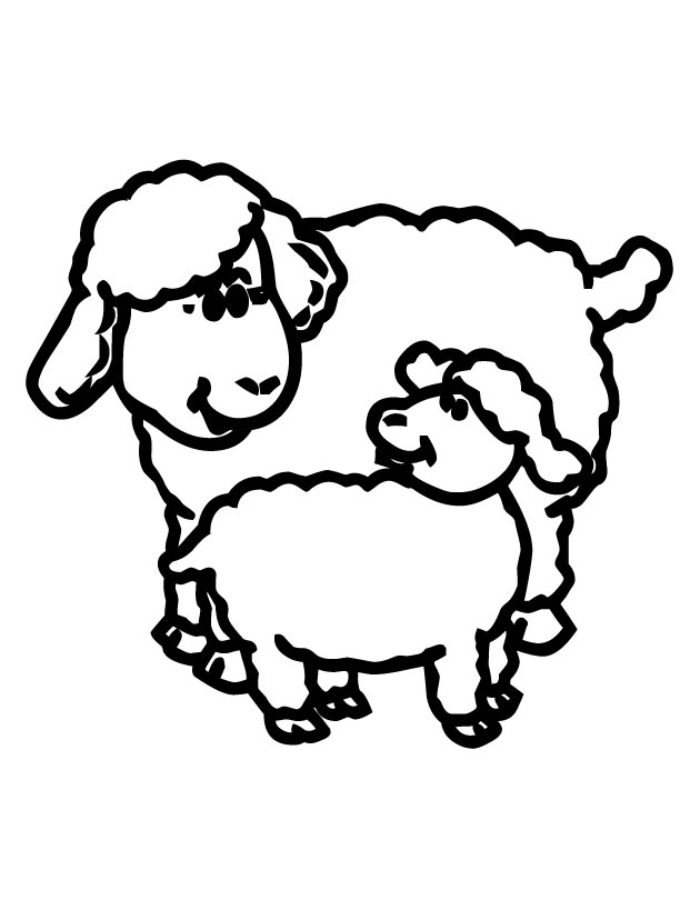 outline of running sheep