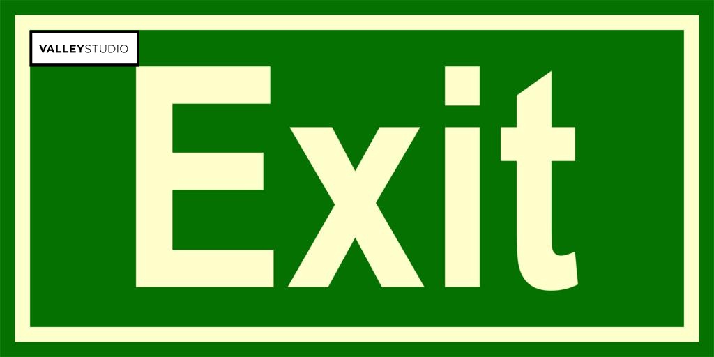 Emergency Exit Signs - Signage - Valley Studio Creative