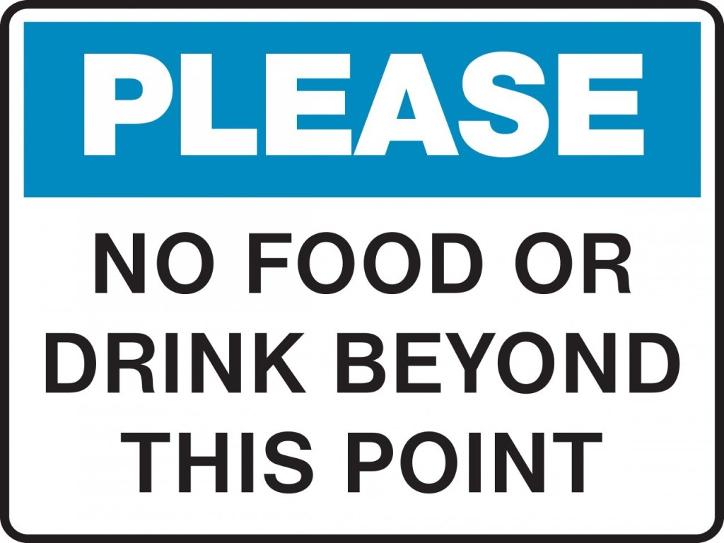 No Food Or Drink Sign Printable - Clipart library