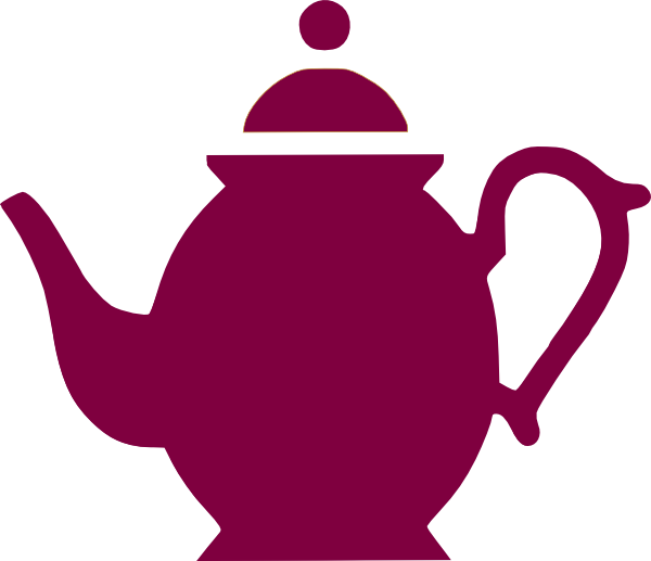 Teapot Pouring Magenta clip art - vector clip art online, royalty 