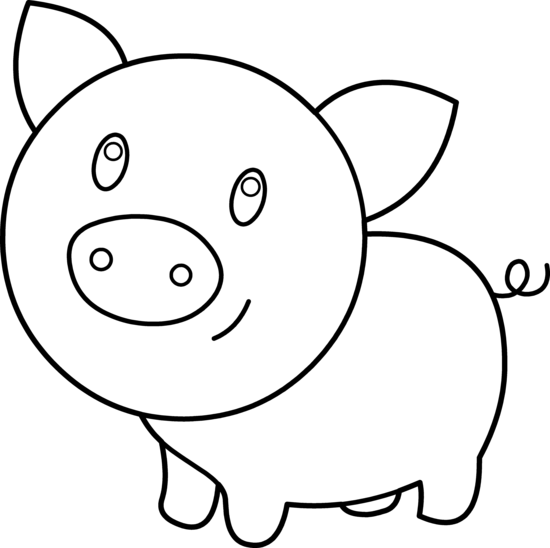 human eyes clipart black and white pig