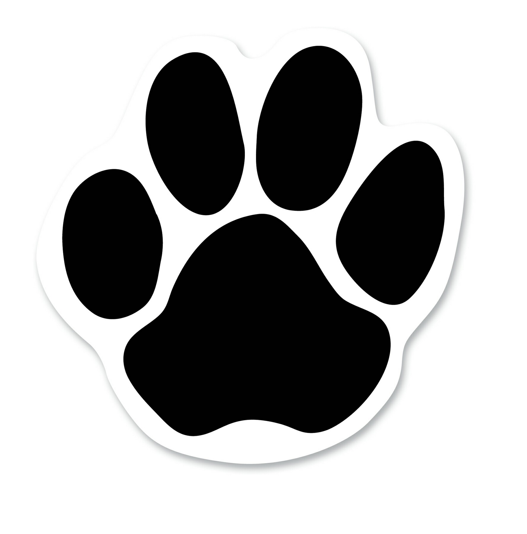 Outline Of A Paw Print - Clipart library