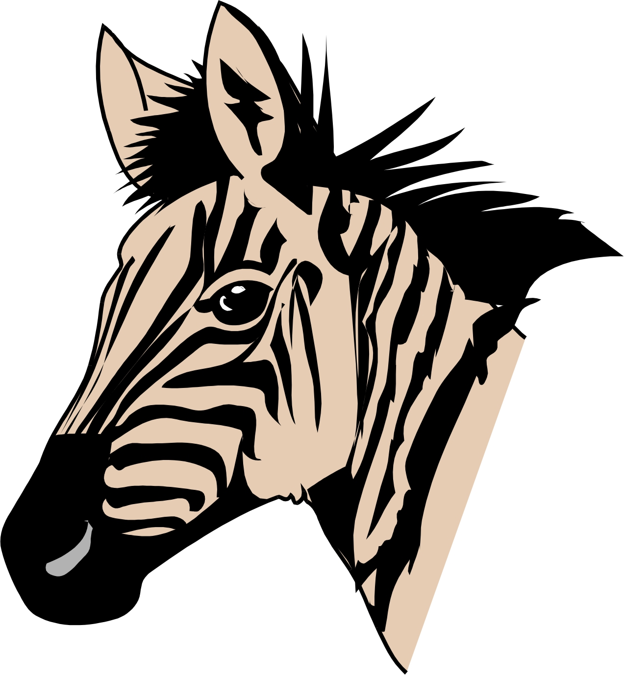 zebra head transparent background - Clip Art Library