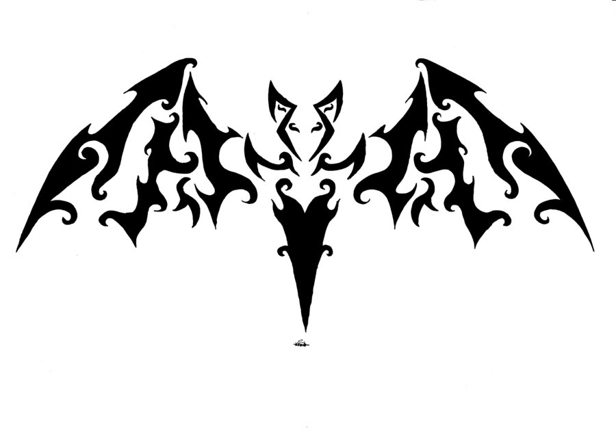 bat tribal tattoo png - Clip Art Library