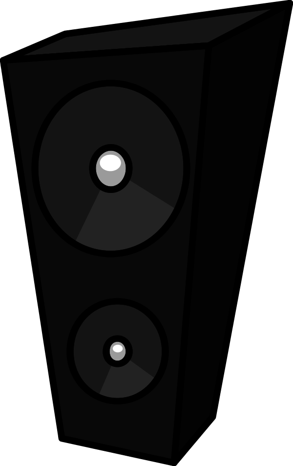 Studio Speaker on a Stand - vector Clip Art