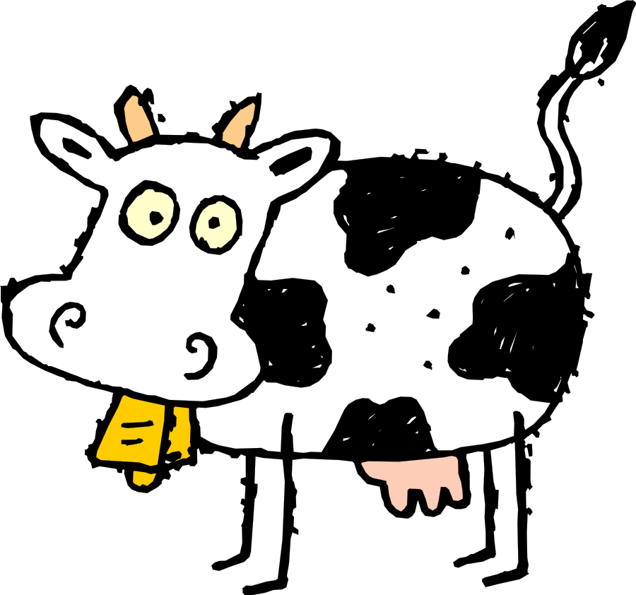 Cow abduction Clipart, vector clip art online, royalty free design 