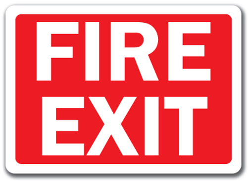 free clipart fire exit - photo #23